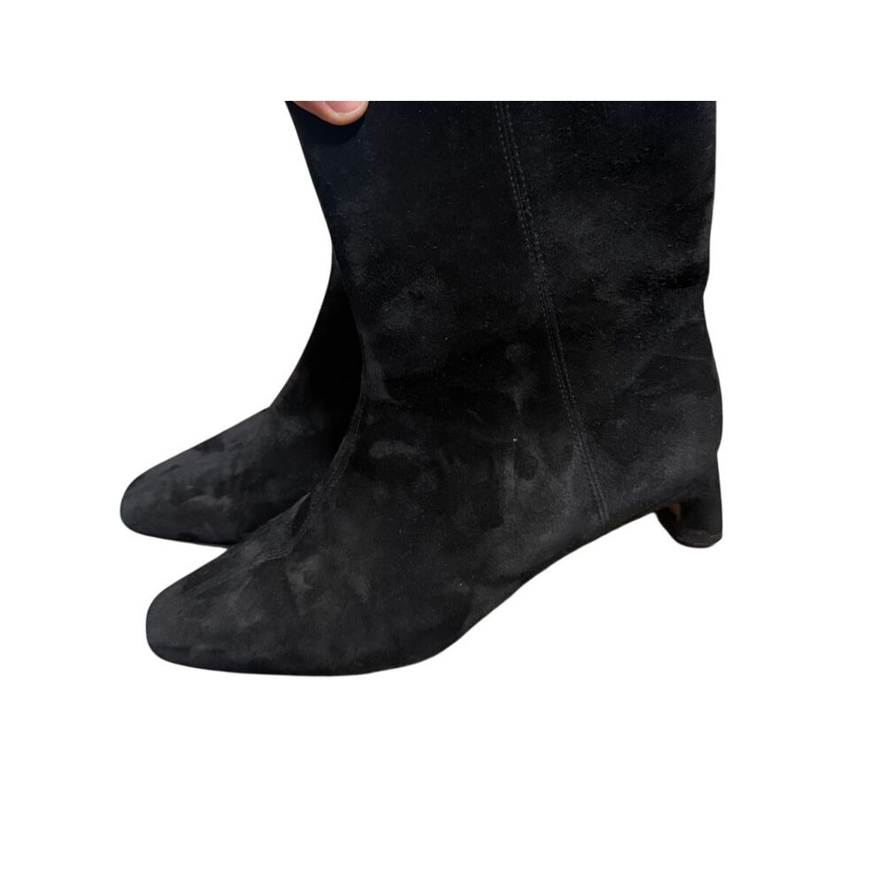 LOQ Black Suede Ankle Boots Sz. 36 (US 5.5) - Picture 2 of 8